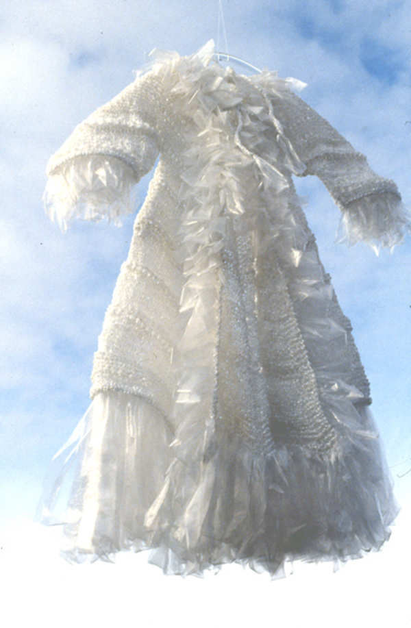 "Mirage," by Katharine Cobey, hand-knit and handcut plastic bags